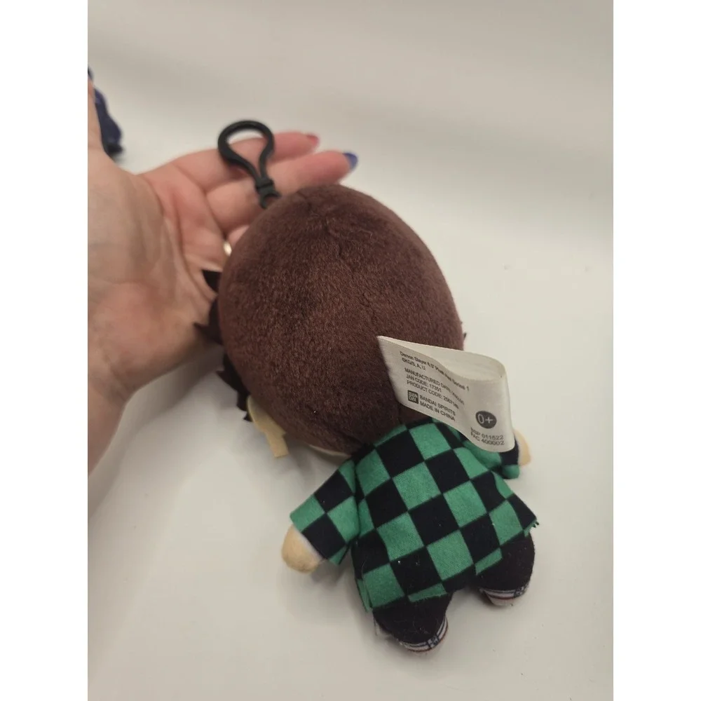 Demon Slayer Tanjiro Kamado Plush Doll Clip Keychain Kimetsu no Yaiba Anime